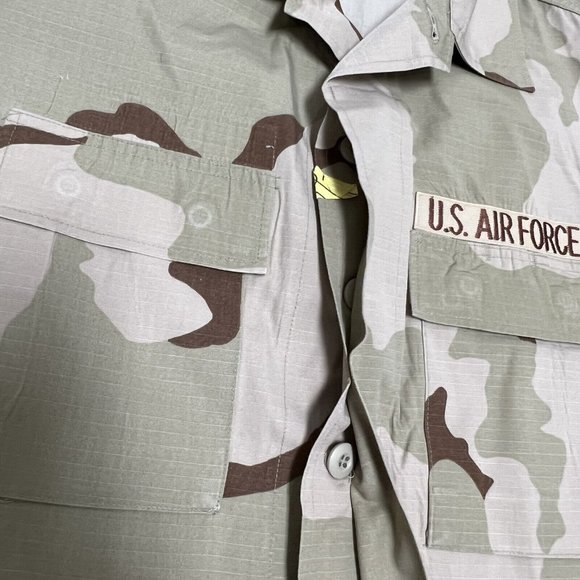 US Air Force Combat Military Coat Desert Jacket Medium Regular Camouflage Beige - Picture 10 of 16